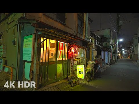 Видео: Летняя ночная прогулка по старым улицам Синагавы | Токио, Япония | 4K/HDR
