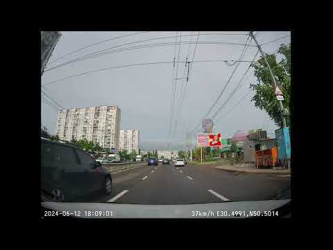 Видео: Киев - Виноградарь - Демеевка через Набережное шоссе - Timelapse 4x