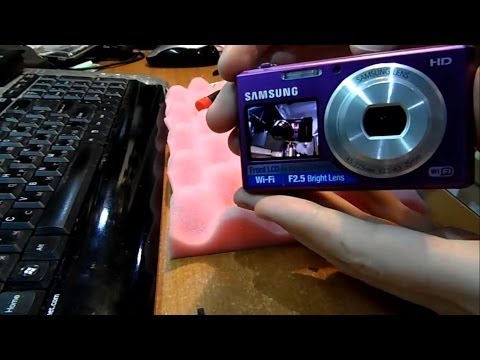 Видео: Ремонт фотокамеры Samsung DV150F. Заклинил объектив. Чистка объектива от песка.