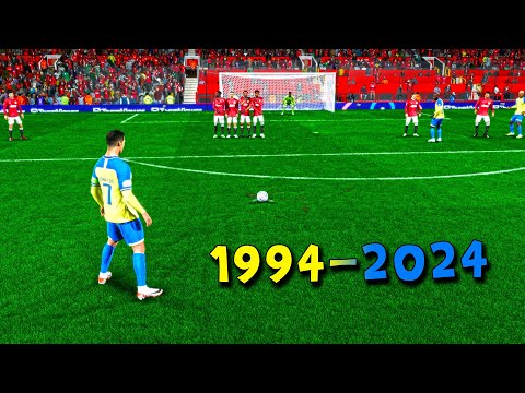 Видео: ШТРАФНЫЕ УДАРЫ Из FIFA 1994 по 2024 год