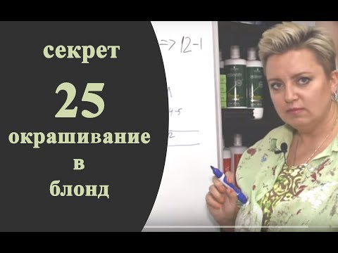 Видео: Секреты колориста от Тани Шарк. Секрет № 25. Как решить задачу по окрашиванию в блонд.
