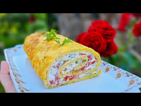 Видео: Вас на РУКАХ БУДУТ НОСИТЬ за ТАКОЙ РЕЦЕПТ!Ну очень вкусный КАБАЧКОВЫЙ РУЛЕТ С НАЧИНКОЙ