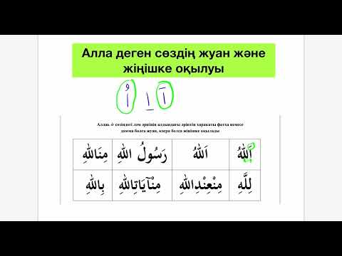 Видео: 120 минутта Құранға түсу әдісі 9-дәріс. Алла деген сөздің жуан және жіңішке оқылуы.