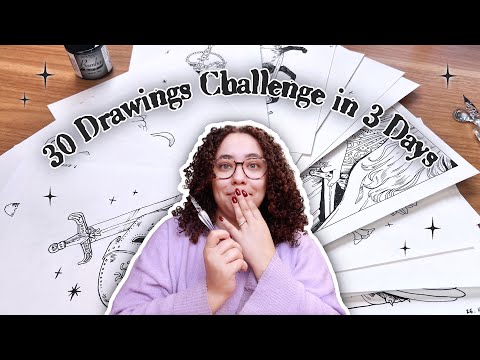 Видео: Выполняю 30-дневный челлендж по рисованию за 3 дня (потому что я был глупым)