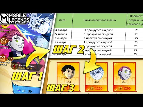 Видео: СДЕЛАЙ ЭТИ 3 ПРОСТЫХ ШАГА, И ЗАБЕРИ СКИН ХАНТЕР Х ХАНТЕР! |MOBILE LEGENDS