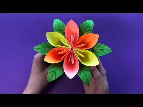 Видео: Оригами цветов из бумаги 💐