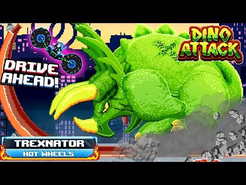 Видео: Атака ДИНОЗАВРА! Новые МАШИНКИ Хот Вилс! Игра ДРАЙВ АХЕД битва тачек на Безумных МОНСТРАХ