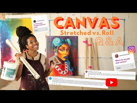 Видео: 🎨Отвечаем на ваши вопросы о холсте! Натянутый холст против рулонного холста