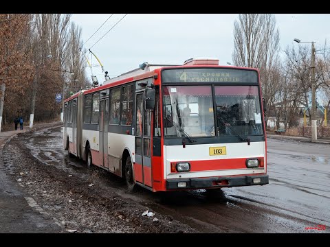 Видео: Житомирский троллейбус: Škoda 15Tr08/6 №103 - Обзор