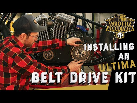 Видео: Как установить открытый ременной привод | Комплект ременного привода Ultima Old School 2"