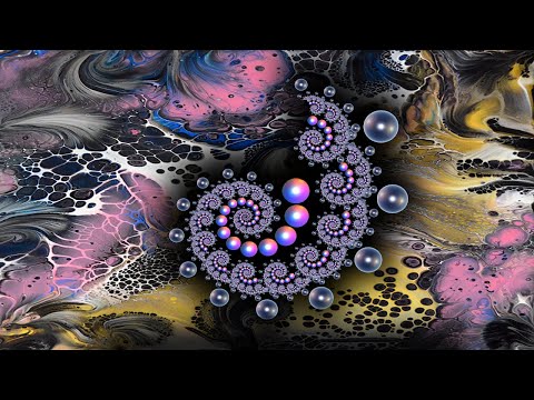 Видео: Французский медиум в акриловой заливке. Acrylic fluid pouring.