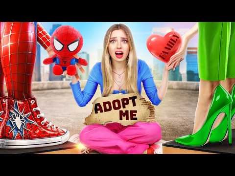 Видео: Меня Удочерил Spiderman! Мой Папа - Супергерой