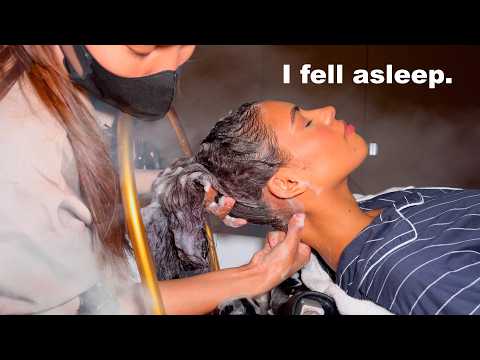 Видео: ASMR: расслабляющий тайский водный массаж Headspa в салоне сна