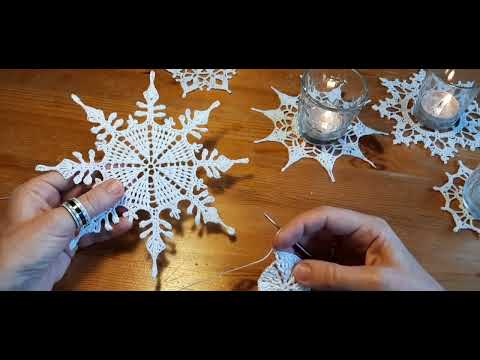 Видео: Снежинка крючком. Schneeflocke häkeln.Crochet snowflake. Szydełkowy płatek śniegu.