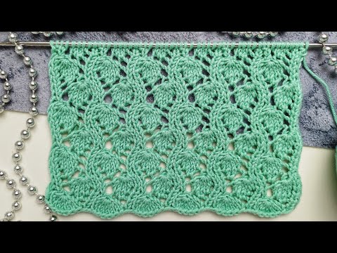 Видео: 🍇 "Виноградная лоза"/ Схема / Как провязать 7 петель вместе с наклоном вправо/ Openwork pattern
