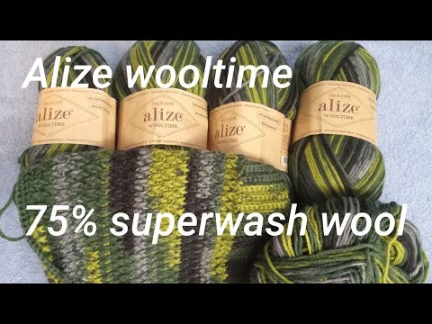 Видео: Огляд пряжі Alize wooltime 75% superwash wool
