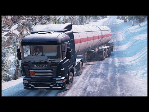 Видео: ФУРА НА ГОЛОМ ЛЬДУ! Спуск С ГОРЫ! - SnowRunner