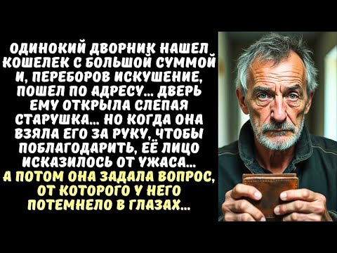 Видео: ДВОРНИК вернул кошелек СЛЕПОЙ старушке, а когда она взяла его за руку, то замерла...