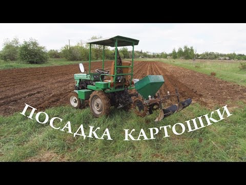 Видео: Посадка картошки сажалкой с двукрылыми окучниками.