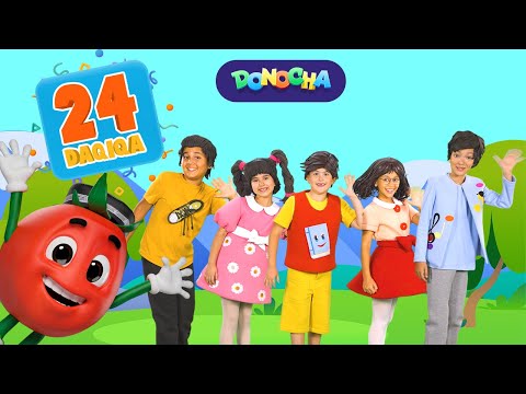 Видео: Donocha - @PomidorDoppi bilan bolalar uchun 24 daqiqa qo‘shiqlar | 24 минуты песен для детей 🔥