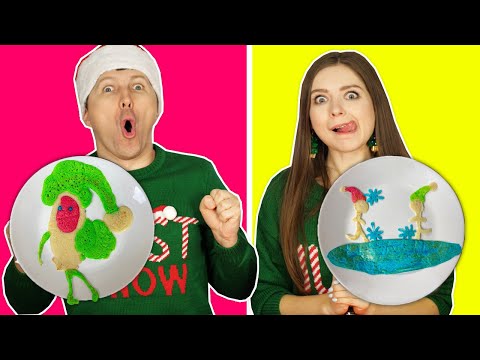 Видео: Блинный Челлендж PANCAKE ART CHALLENGE / Рисуем блинами 🐞 Эльфинка