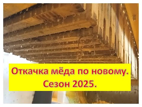 Видео: Откачка мёда по новому.  Сезон 2025.