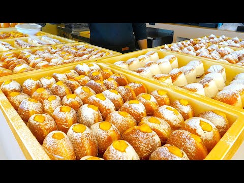 Видео: 400 пончиков продано в день! Пончик Hot Place с 3 сливками со вкусом кукурузы- корейская уличная еда