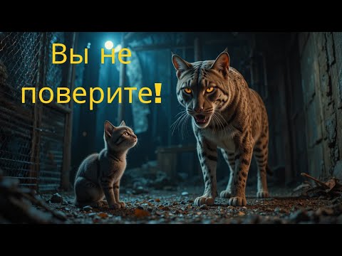 Видео: Реакция рыси на вторжение бродячей кошки — вы не поверите