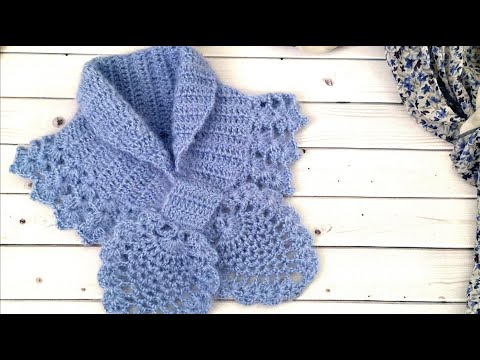 Видео: Шарфик крючком "Ананасы"//Crochet scarf