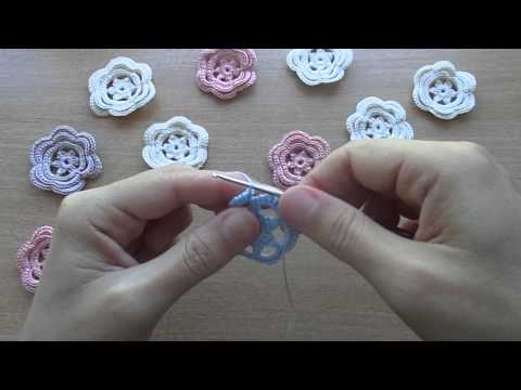 Видео: Уроки вязания.Цветок вязаный крючком.
