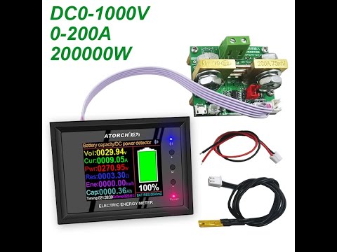 Видео: Цифровой вольтметр мощности ATORCH DT24P/30-1000A с IPS дисплеем, Bluetooth