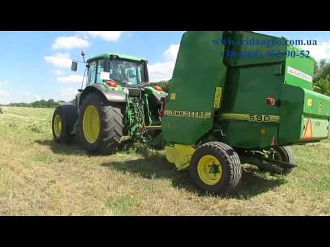 Видео: Прес підборщик рулоний John Deere 590 (1999)