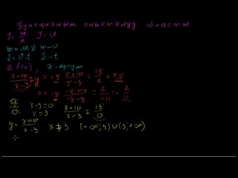 Видео: Функциянын аныкталуу областы