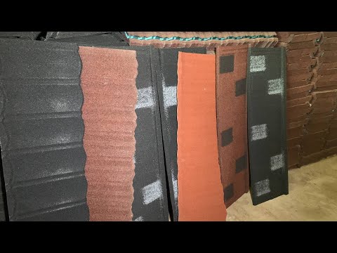 Видео: Сниженная цена на кровельные листы с каменным покрытием, черепицу черного цвета, Milano, Bond за ...