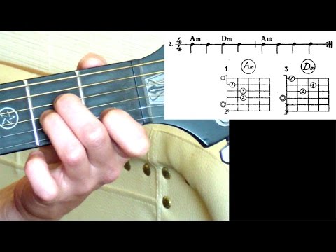 Видео: №4. Аккорды для гитары для начинающих. Последовательности аккордов 1-6. Уроки игры на гитаре