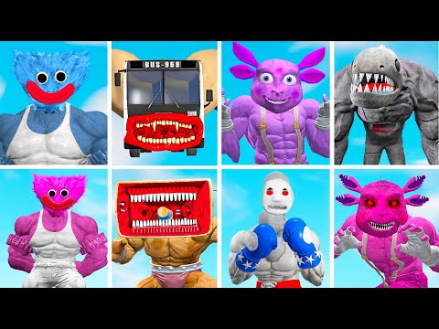 Видео: ВСЕ НОВЫЕ ВИДЫ КАЧКОВ СЦП МОНСТРОВ! КАЧОК ХАГГИ ВАГГИ АВТОБУС ПОЖИРАТЕЛЬ В ГАРРИС МОД! (Garry`s Mod)