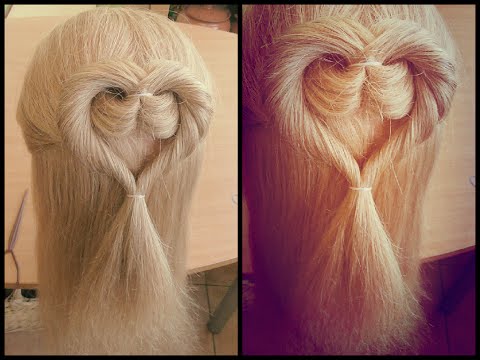 Видео: Сердце из волос. Видео-урок. Peinado Corazon. Причёска сердечко.