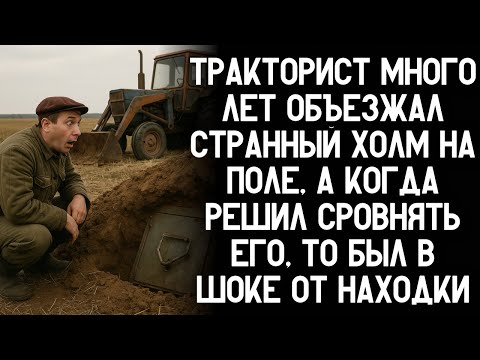 Видео: Тракторист много лет объезжал странный холм на поле, а когда сровнял его, то был в шоке от находки