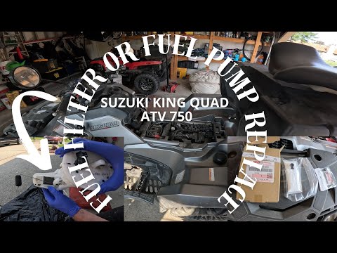 Видео: Замена топливного насоса и топливного фильтра на квадроцикле Suzuki King Quad 750 — видеоинструкция