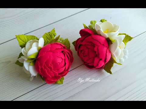 Видео: Красивые Яркие Резиночки 🌺🌺🌺 с Цветами из  Фоамирана 🌿