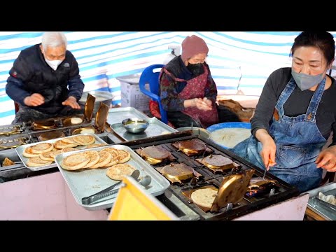 Видео: Хотток, запеченный в железной форме BEST3 / Корейская уличная еда / Korean Street Food