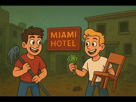 Видео: Из мусорки в люкс! Miami Hotel Simulator