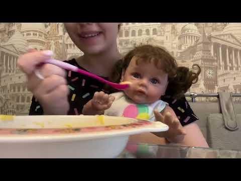 Видео: утро с реборном☀️/мия рисует😺/приболели🤧/Arina love/role play/