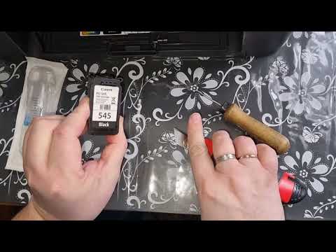 Видео: Заправка картриджей на струйном принтере Canon PIXMA TS3450 МФУ (PG- 545 и CL-546)