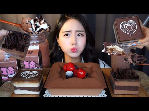 Видео: 🎂 Шоколадный торт ASMR Десерт МукбангㅣВзбитые сливкиㅣChocolate Cake Dessert Mukbang