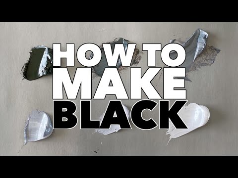 Видео: Как получить чёрный цвет: смешайте чёрную краску с маслом или акриловой краской, используя цветов...