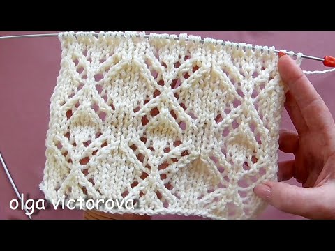 Видео: Ажурный узор 781 Узоры спицами