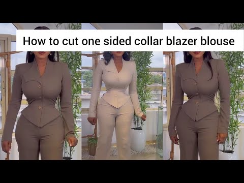 Видео: КАК РАСКРОИТЬ БЛУЗКУ-БЛУЗКУ С ОДНОСТОРОННИМ ВОРОТНИКОМ #как