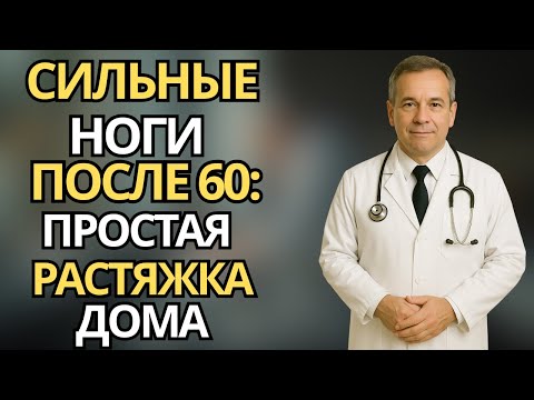 Видео: Упражнения на растяжку для ног 60+: Простые движения для силы и лёгкости шага | здоровье пожилых