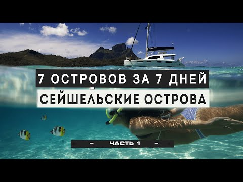 Видео: Сейшелы на яхте. 1-ое место в "Топ-50 пляжей". Гигантские черепахи. Самый большой плод на планете.